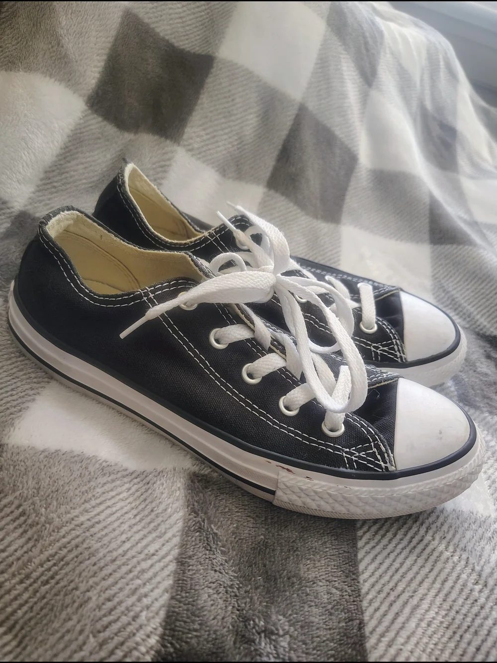 Converse Black & White Kids Low-Top Canvas Sneakers